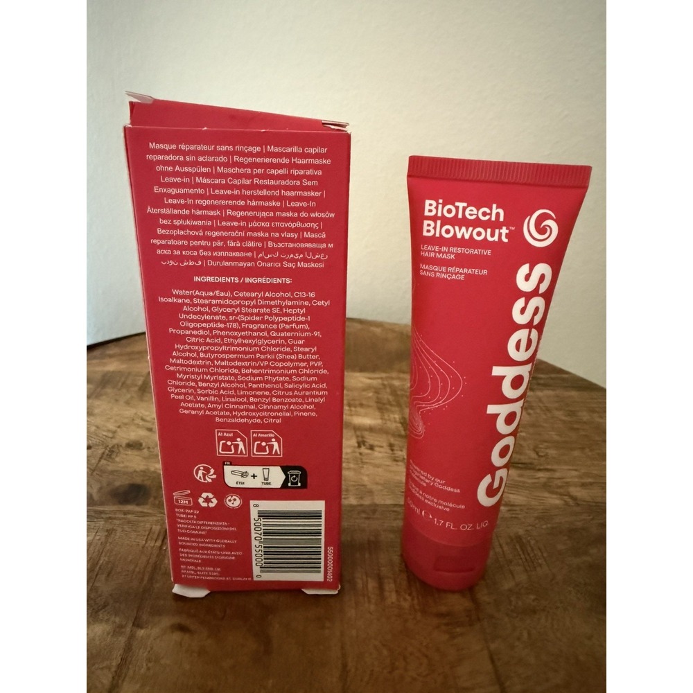 Goddess BioTech Blowout Leave-In Restorative Hair Mask 1.7  oz / 50ml NEW SEALED